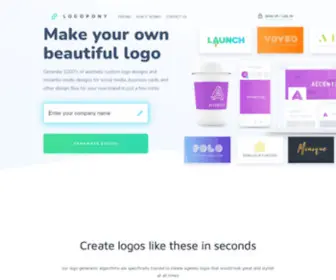 Logopony.com(Logopony Logo Maker) Screenshot