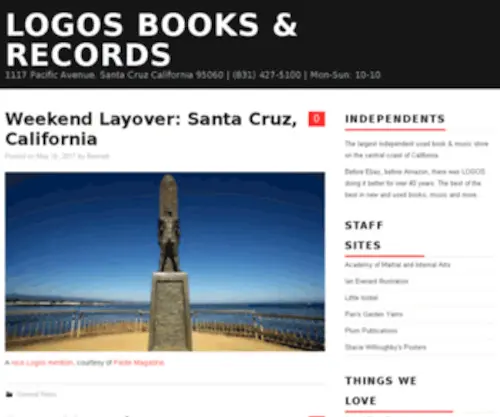 Logosbooksrecords.com(LOGOS BOOKS & RECORDS) Screenshot