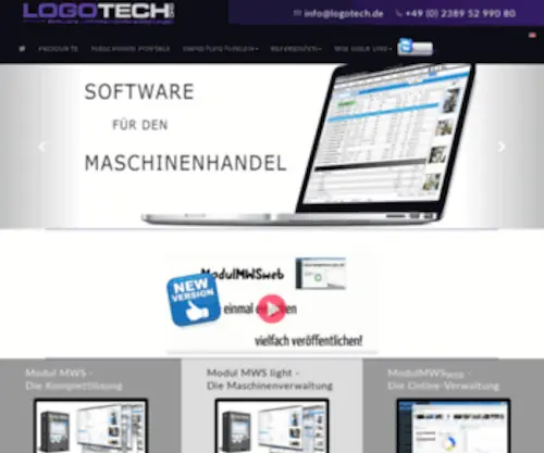 Logotech.de(Maschinenverwaltung für Gebrauchtmaschinen √) Screenshot