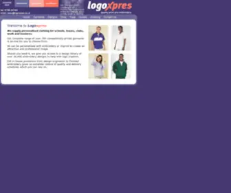 Logoxpres.co.uk(Clothing garment embroidery printing and design UK) Screenshot