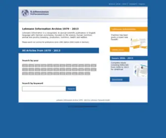 Lohmann-Information.de(Lohmann Information Archiveby Lohmann Tierzucht GmbH) Screenshot