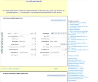 Lohnsteuertabelle.com.de(Lohnsteuertabelle mit Rechner) Screenshot