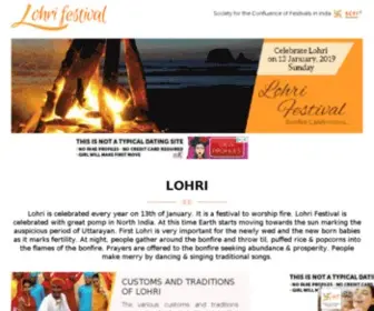 Lohrifestival.org(Lohri Festival in India) Screenshot