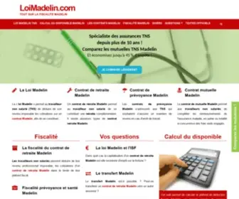 Loimadelin.com(Tout sur la fiscalité des contrats Madelin pour TNS) Screenshot