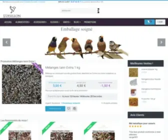 Loisillon.fr(Boutique de vente en ligne d'accessoires et de nourriture pour oiseaux de cage) Screenshot