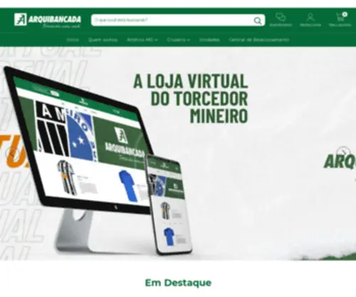 Lojaarquibancada.com(Lojas Arquibancada) Screenshot