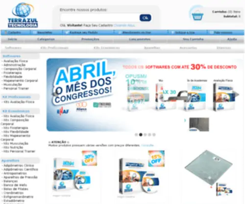 Lojaterrazul.com.br(Software e produtos para avaliação física) Screenshot