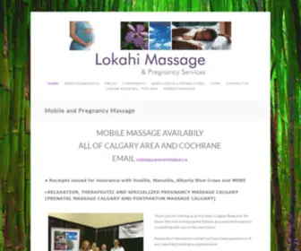 Lokahimassage.ca(Mobile Massage Calgary & Doula) Screenshot