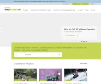 Lokalhelden.ch(Die kostenlose Crowdfundingplattform von Raiffeisen) Screenshot