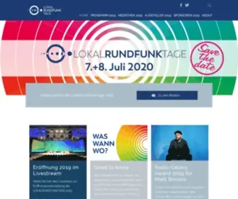 Lokalrundfunktage.de(LOKALRUNDFUNKTAGE Online Special am 07. Juli 2020) Screenshot