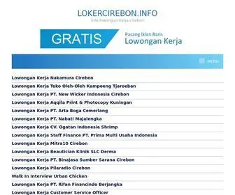 Lokercirebon.info(Lowongan Kerja Cirebon) Screenshot