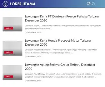 Lokerutama.com(Portal Informasi Lowongan Kerja Terpercaya) Screenshot