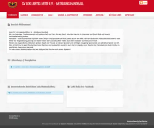 Lokmitte-Handball.de(SV Lokomotive Leipzig) Screenshot