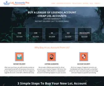 Lol-Accounts-Pro.com(Buy League of Legends Accounts) Screenshot