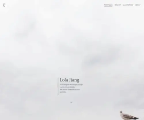 Lolajiang.com(Lola's Portfolio) Screenshot
