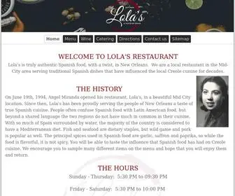 Lolasneworleans.com(Lolas) Screenshot