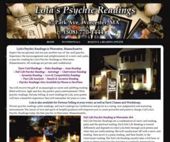 Lolaspsychicreadings.com(Lola's Psychic Readings in Worcester) Screenshot