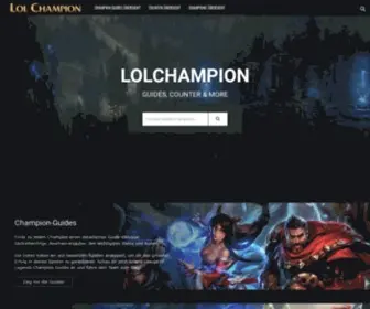 Lolchampion.de(Alle Informationen zu League of Legends. Anfänger wie auch Fortgeschrittene finden bei Guides) Screenshot