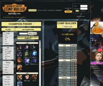 Lolcompbuilder.com(League of Legends Composition Builder) Screenshot
