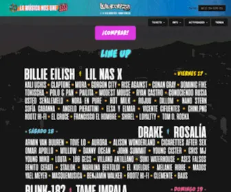 Lollapaloozacl.com(15, 16 y 17 de Marzo 2024) Screenshot
