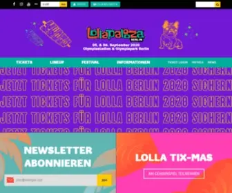 Lollapaloozade.com(Lollapalooza Berlin) Screenshot
