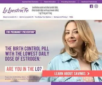 Loloestrin.com(Lo Loestrin® Fe) Screenshot