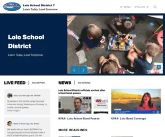 Loloschools.org(Lolo School District 7) Screenshot