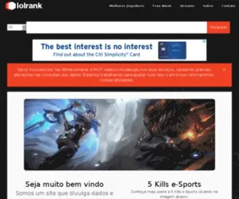 Lolrank.com.br(Lolrank) Screenshot