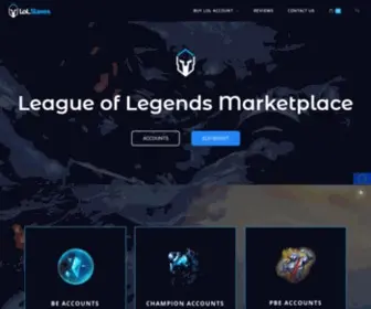 Lolslaves.com(Buy League Accounts & Unranked LvL 30 LoL Smurfs) Screenshot