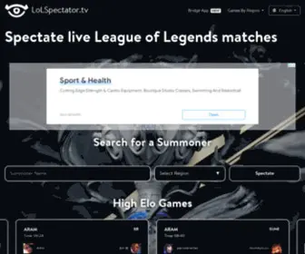 Lolspectator.tv(Spectate any League of Legends match on any platform) Screenshot