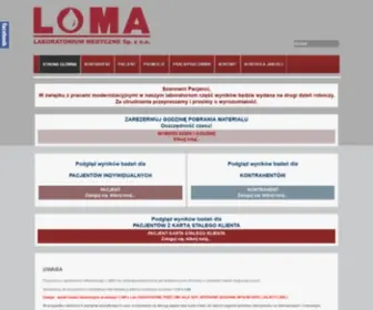 Loma.opole.pl(LOMA Laboratorium Medyczne Sp) Screenshot