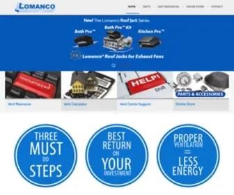 Lomanco.com(The best return on investment for protecting the longevity of your home) Screenshot