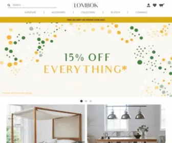 Lombok.co.uk(Lombok Furniture & Home Accessories in the UK) Screenshot