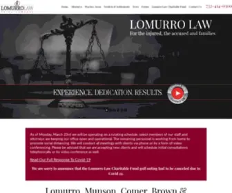 Lomurrolaw.com(Freehold NJ Injury Lawyers) Screenshot