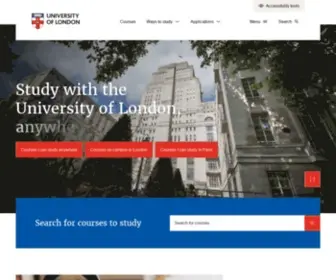 Lon.ac.uk(University of London) Screenshot