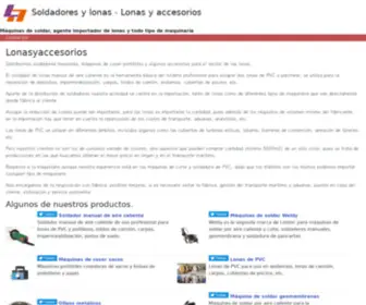 Lonasyaccesorios.com(Soldadores y lonas) Screenshot