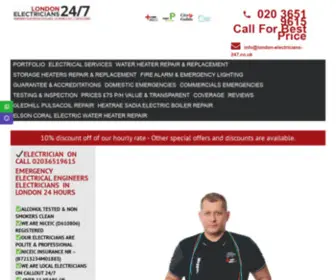 London-Electricians-247.co.uk(24/7 Emergency Electricians London) Screenshot