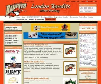 Londonbanditshockey.com(London Bandits) Screenshot