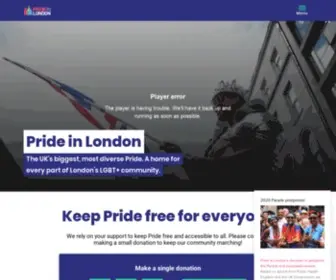 Londoncommunitypride.org(Pride in London) Screenshot