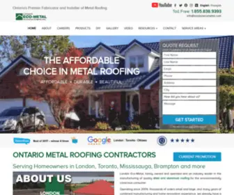 Londonecometal.com(Metal Roofing London Ontario) Screenshot