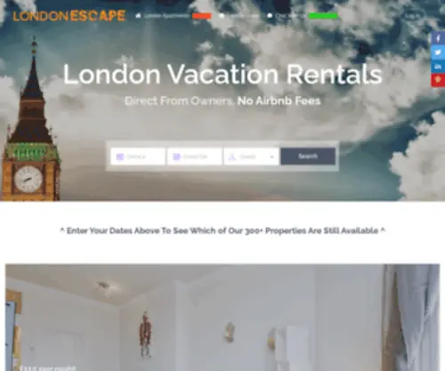 Londonescape.com(London Apartments) Screenshot