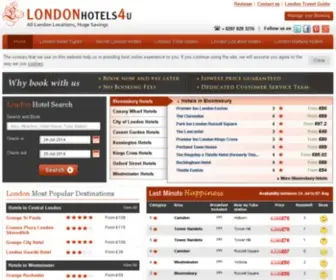 Londonhotels4U.com(Central London Hotels) Screenshot
