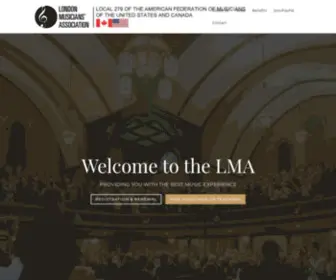 Londonmusicians.com(London Musicians Association) Screenshot