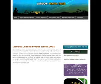 Londonprayertimes.net(Current london prayer times 2022) Screenshot