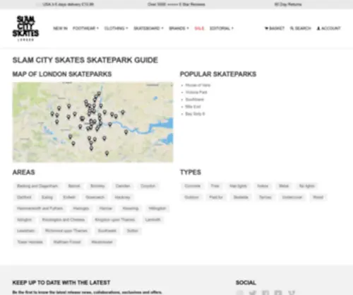 Londonskateparks.co.uk(Slam City Skates Skatepark Guide) Screenshot