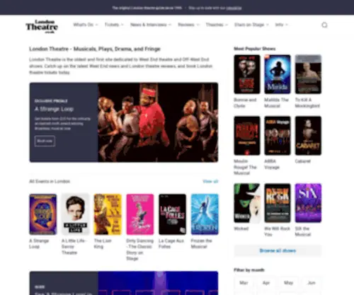 Londontheatregift.com(London Theatre Tickets) Screenshot