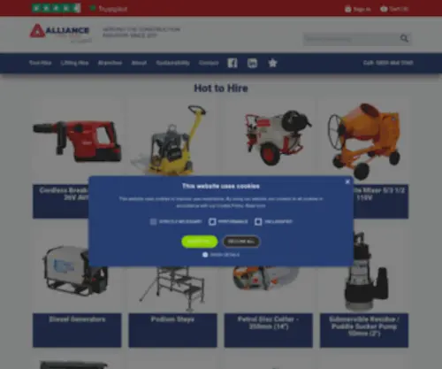 Londontoolandlifthire.com(Alliance Tool Hire) Screenshot