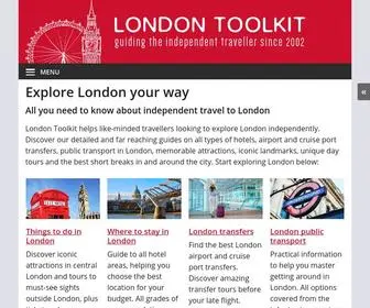 Londontoolkit.com(Explore London with London Toolkit for independent travel) Screenshot