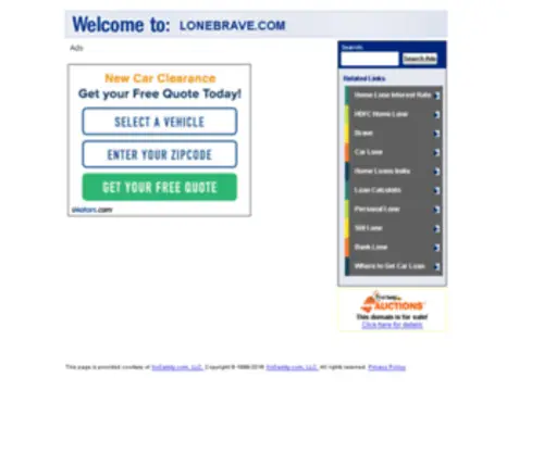 Lonebrave.com(Premium domains add authority to your site. Transparent pricing. 1 year WHOIS privacy inc) Screenshot