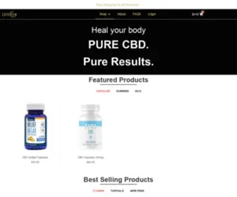 Lonecbd.com(Pure CBD. Pure Results. Lone CBD) Screenshot